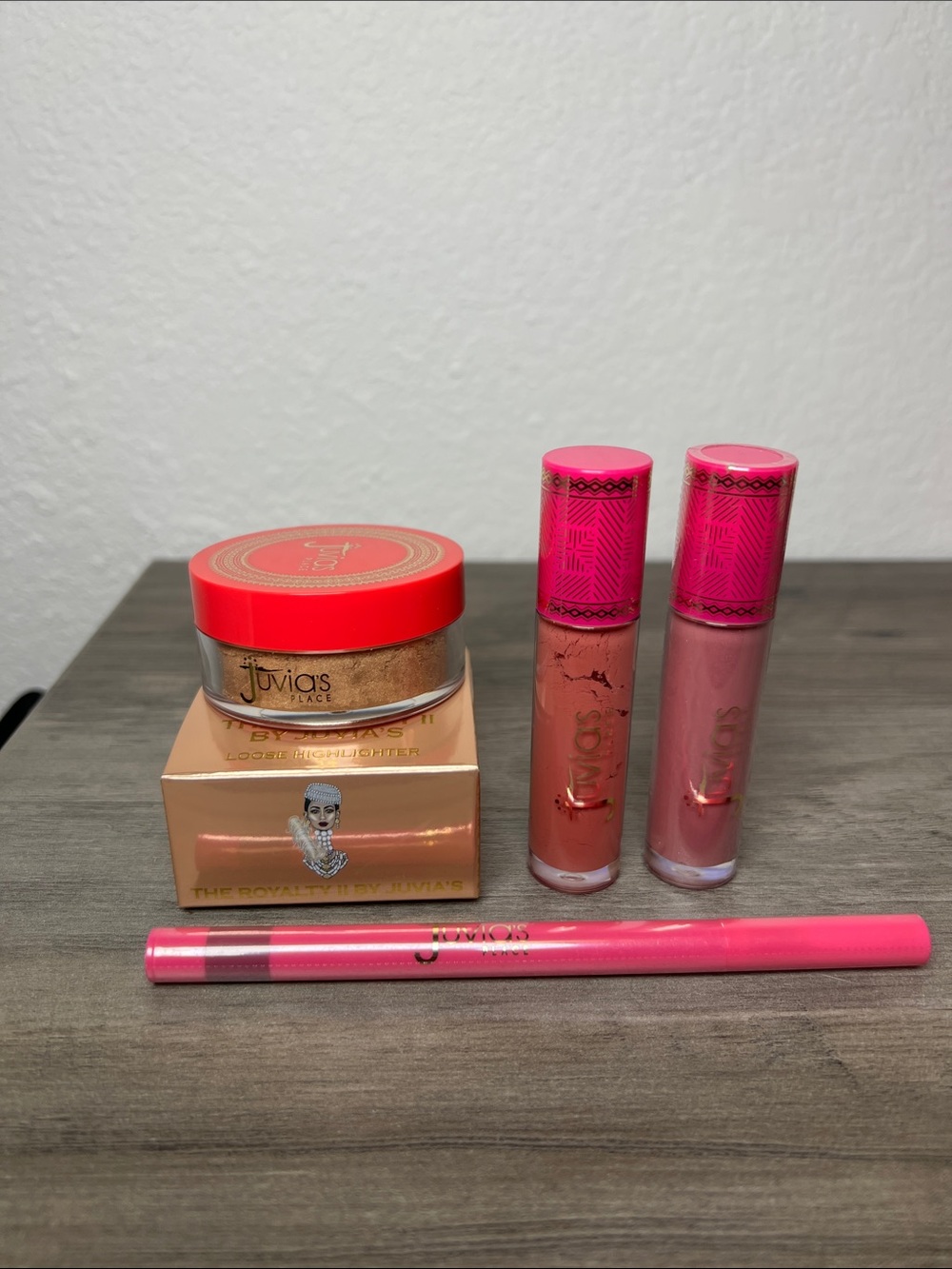 Juvia’s Place Highlighter, Lip Liner & Lip Gloss Bundle